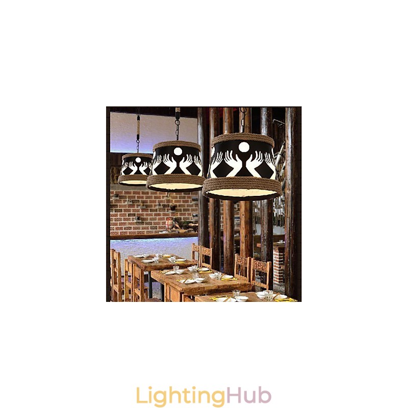 Hemp American Retro Cafe Simple Pastoral Chandelier