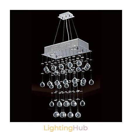 Modern Contemporary Crystal Mini Style Electroplated Chandelier Flush Mount Modern Contemporary Crystal Mini Style Electroplated Chandelier Flush Mount