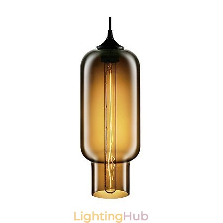 70W Modern Glass Pendant Light in Brown Bubble Design 70W Modern Glass Pendant Light in Brown Bubble Design