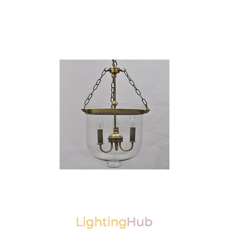 American country Vintage temple bell glass chandelier