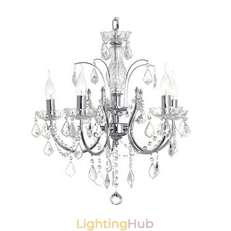 Traditional Classic Crystal Chrome Metal Chandelier Traditional Classic Crystal Chrome Metal Chandelier