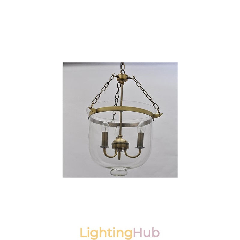 American country Vintage temple bell glass chandelier