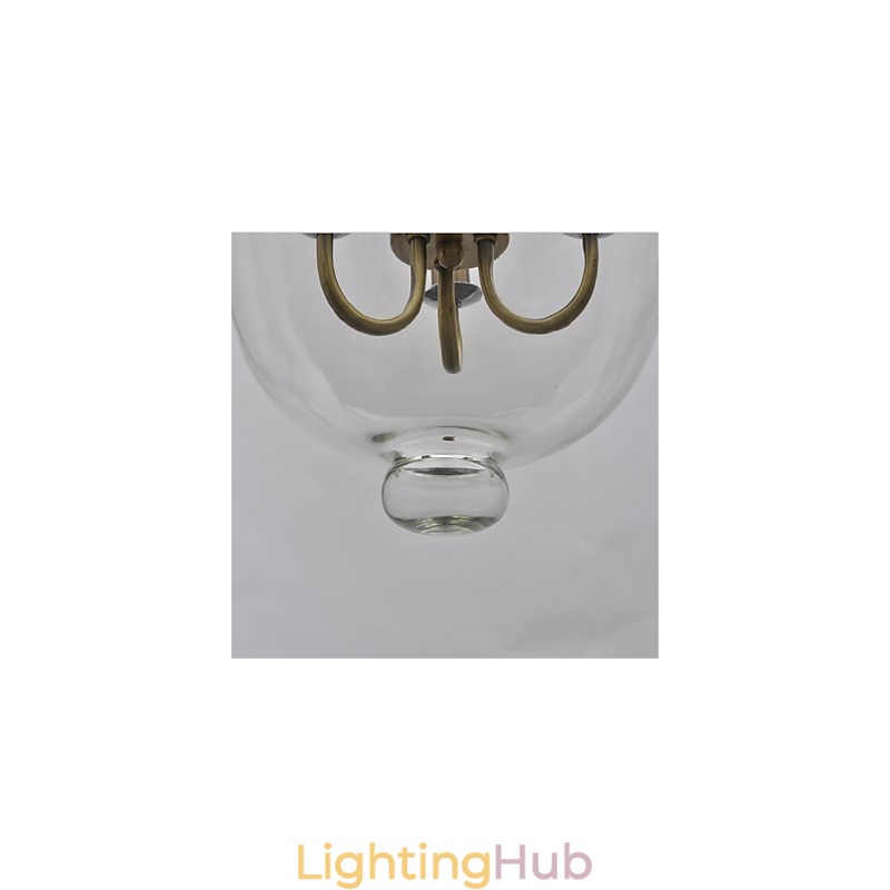 American country Vintage temple bell glass chandelier