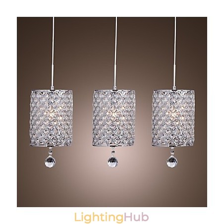 Modern Contemporary Crystal Chrome Metal Pendant Light Modern Contemporary Crystal Chrome Metal Pendant Light