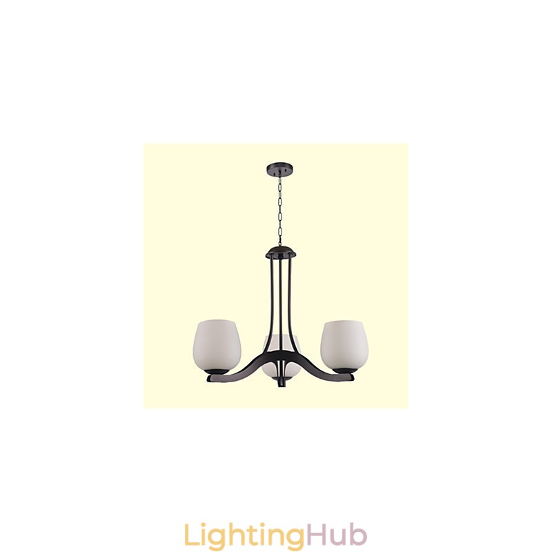Traditional Classic Retro Mini Style Painting Metal Chandelier