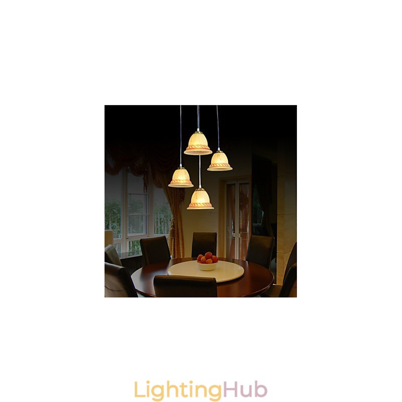 Pendant Four Lights Bronze European Retro Classic