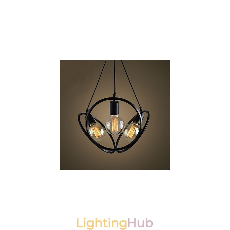 3 Lights Chandelier Pendant Light Traditional Classic Retro Metal