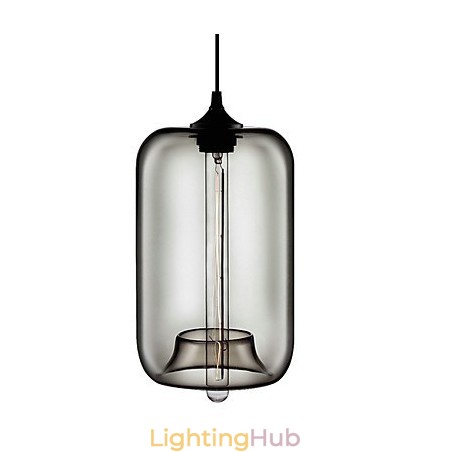 70W Transparent Glass Pendant Light in Black Bubble Design 70W Transparent Glass Pendant Light in Black Bubble Design