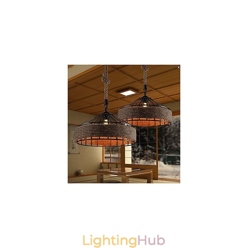 2 Light Country Designers Others Metal Chandelier Pendant Light