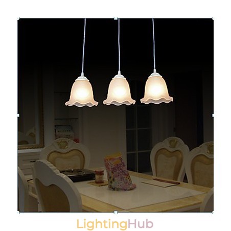 Pendant Three Lights White European Retro Classic Pendant Three Lights White European Retro Classic