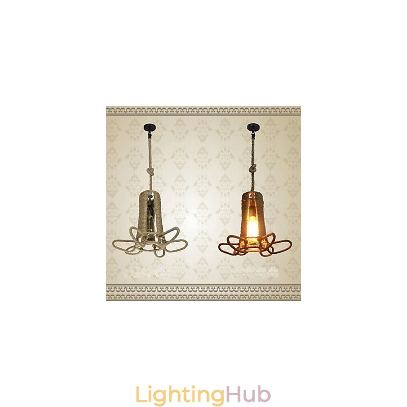 North American Type Rural Industrial Hemp retro Wrought Iron Chandelier