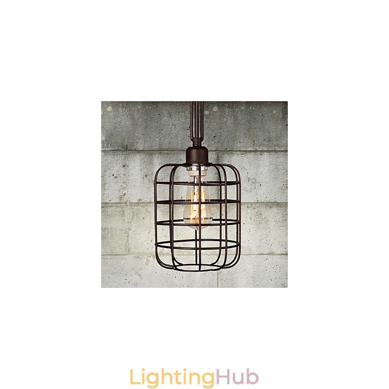 Retro Mini Style Painting Metal Pendant Light