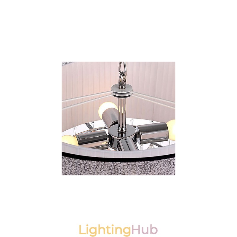 Contemporary Crystal 4 Light Pendant With Black Shade