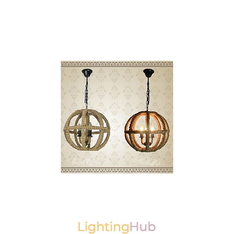 North American Type Rural Industrial Hemp retro Wrought Iron Chandelier