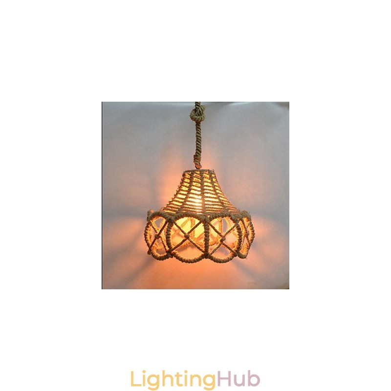 American Country Vintage Iron Chandelier Industrial Hemp