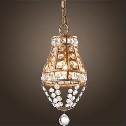American Country Crystal Chandelier Retro porch Art Chandelier