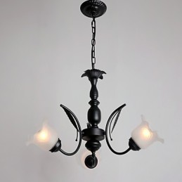 Traditional Classic Painting Metal Chandelier