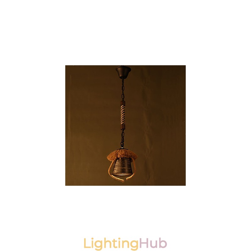 American Country Retro Hemp Ceramic lamp