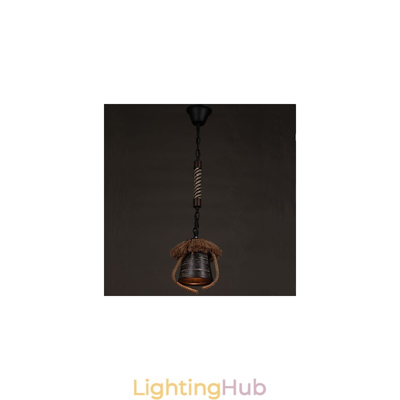 American Country Retro Hemp Ceramic lamp