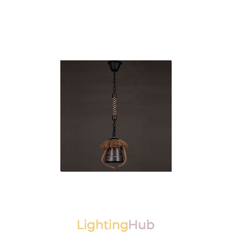 American Country Retro Hemp Ceramic lamp