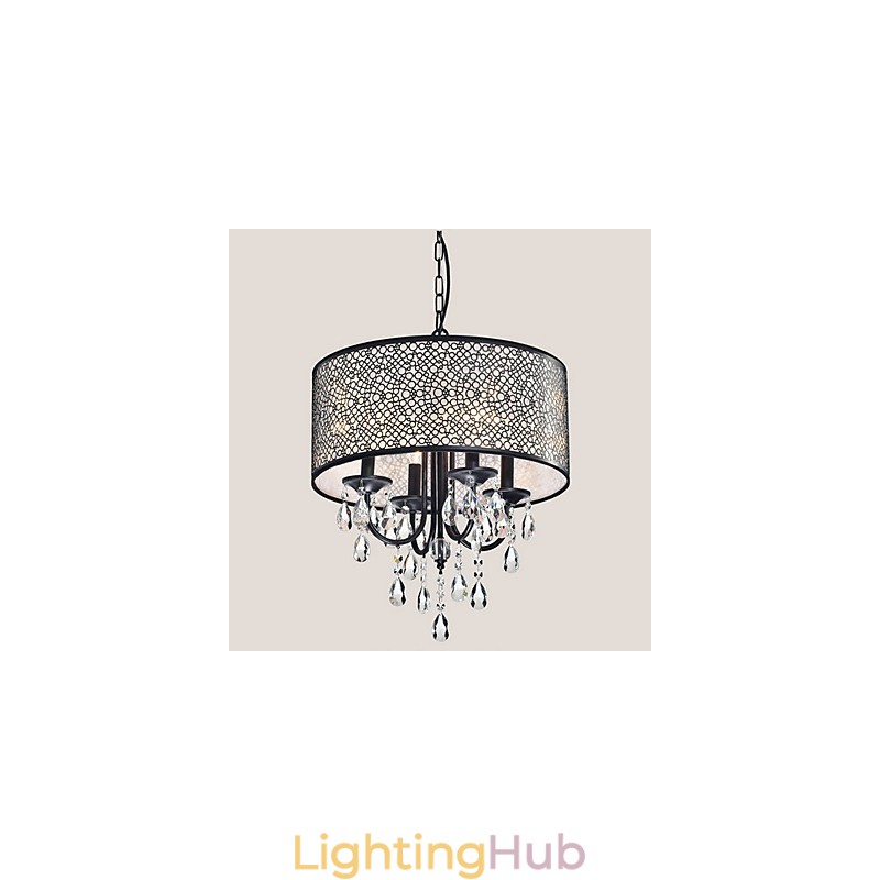 Traditional Classic Crystal Painting Metal Chandelier
