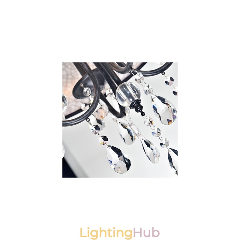 Traditional Classic Crystal Painting Metal Chandelier