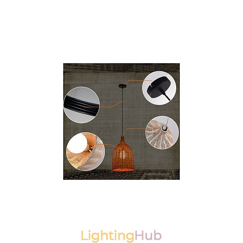 Rattan Chandelier Chandelier Chandelier Creative Retro Rattan lamp