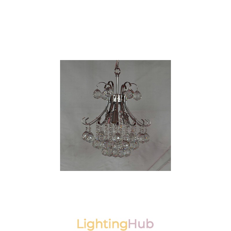 Modern Contemporary Crystal Mini Style Electroplated Chandelier Pendant Light