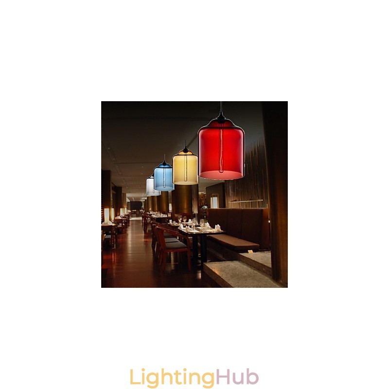 Retro Creative Single Head Glass Pendant Lamp Cafe In The Goldfish Bowl