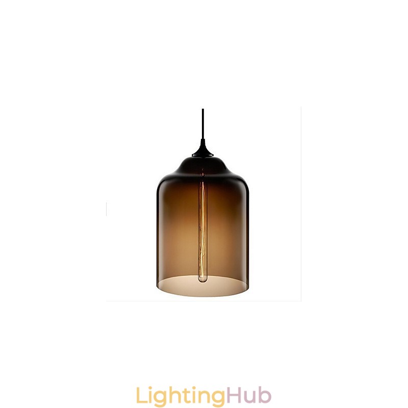 Retro Creative Single Head Glass Pendant Lamp Cafe In The Goldfish Bowl