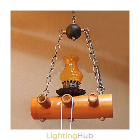 American Country Antique Bamboo Single Head Chandelier American Country Antique Bamboo Single Head Chandelier