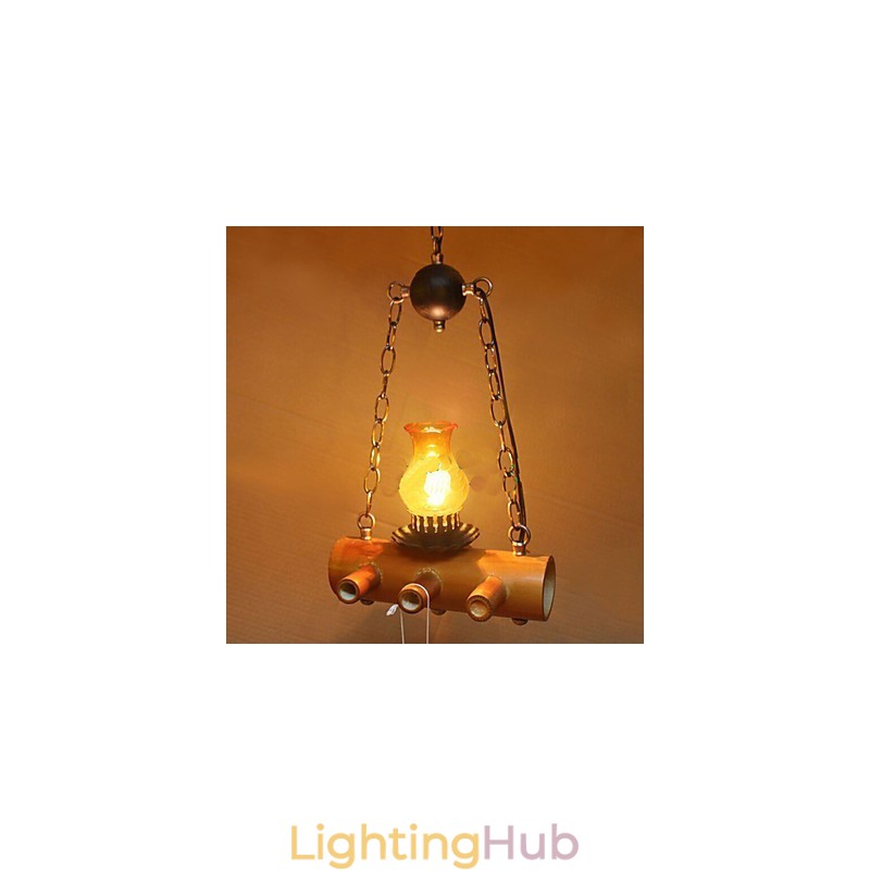 American Country Antique Bamboo Single Head Chandelier