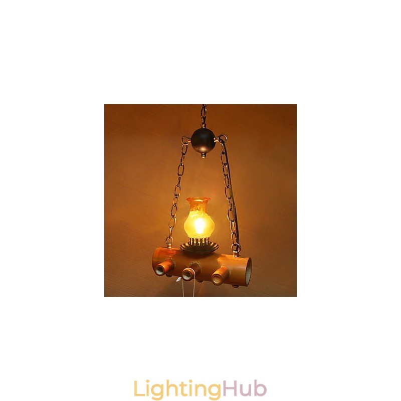 American Country Antique Bamboo Single Head Chandelier