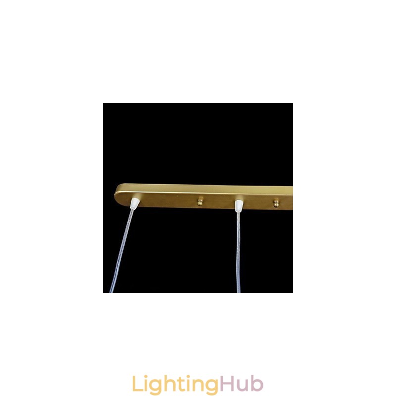 Bronze Pendant Three Lights Pattern Glass Shade European Retro Classic