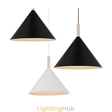 Mini Artistic Cone Pendant Lamp 1 Light Mordern Simplicity Finish Black White Aluminum & Wooden Droplight Mini Artistic Cone Pendant Lamp 1 Light Mordern Simplicity Finish Black White Aluminum & Wooden Droplight