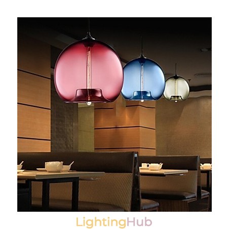 Retro Creative Single Head Glass Pendant Lamp Cafe In The Goldfish Bowl Retro Creative Single Head Glass Pendant Lamp Cafe In The Goldfish Bowl