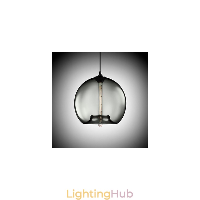 Retro Creative Single Head Glass Pendant Lamp Cafe In The Goldfish Bowl
