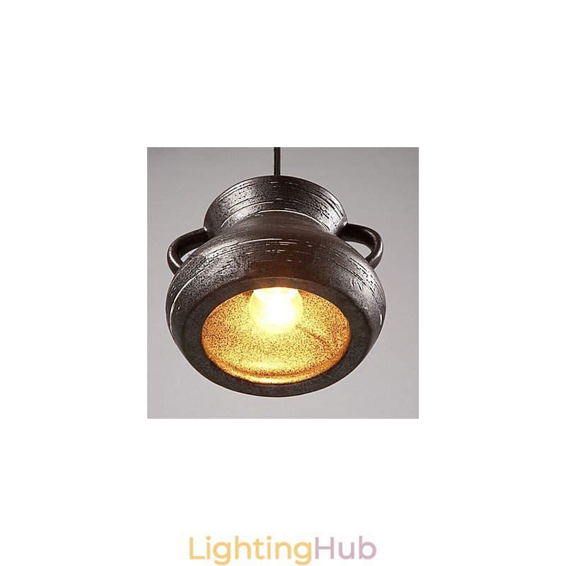 Personality Retro Ceramic Hanging Teahouse Chandelier lamp