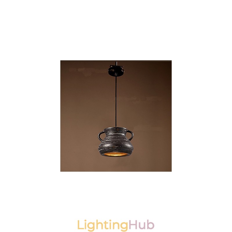 Personality Retro Ceramic Hanging Teahouse Chandelier lamp