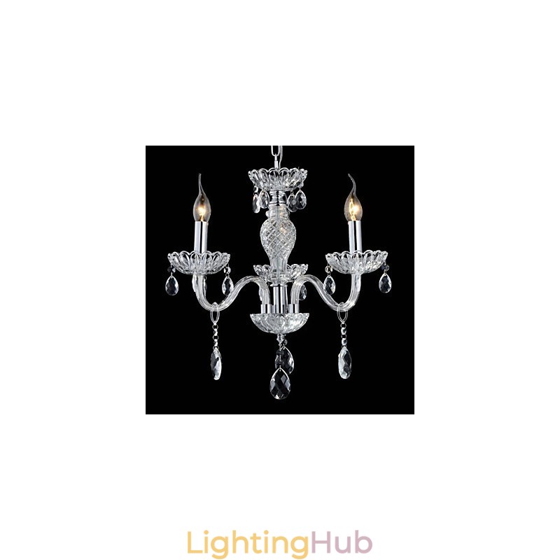 6 Light The style of palace Glass Chandelier With Candle Bulb