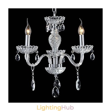 6 Light The style of palace Glass Chandelier With Candle Bulb