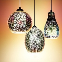 Simple table 3D Glass Creative Pendant