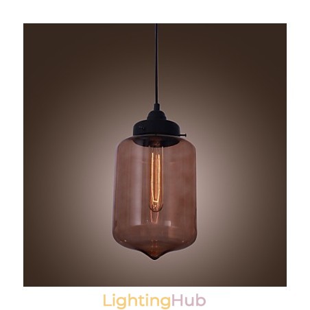 70W Modern Glass Pendant Light in Transparent Bottle Design 70W Modern Glass Pendant Light in Transparent Bottle Design