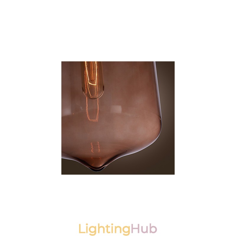 70W Modern Glass Pendant Light in Transparent Bottle Design