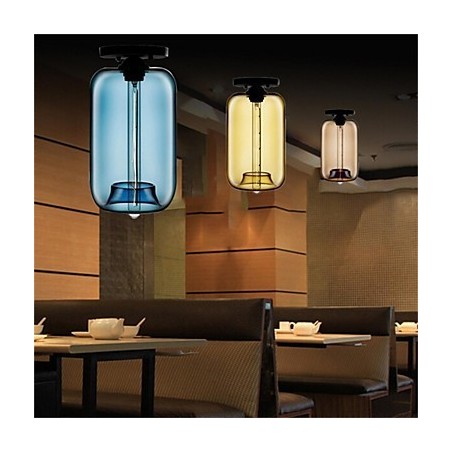Retro Creative Single Head Glass Pendant Lamp Cafe In The Goldfish Bowl Retro Creative Single Head Glass Pendant Lamp Cafe In The Goldfish Bowl