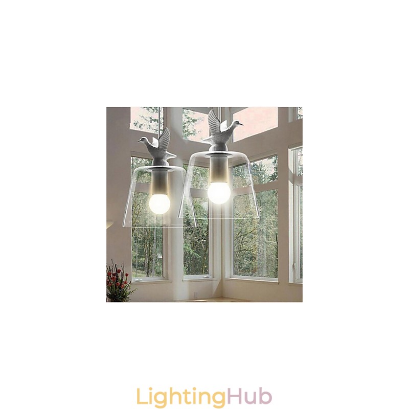 American Style Retro Creative Single Head Glass lamp the Nordic Cafe