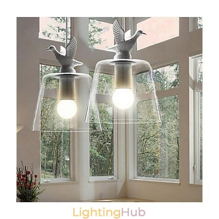 American Style Retro Creative Single Head Glass lamp the Nordic Cafe