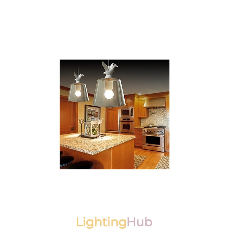 American Style Retro Creative Single Head Glass lamp the Nordic Cafe