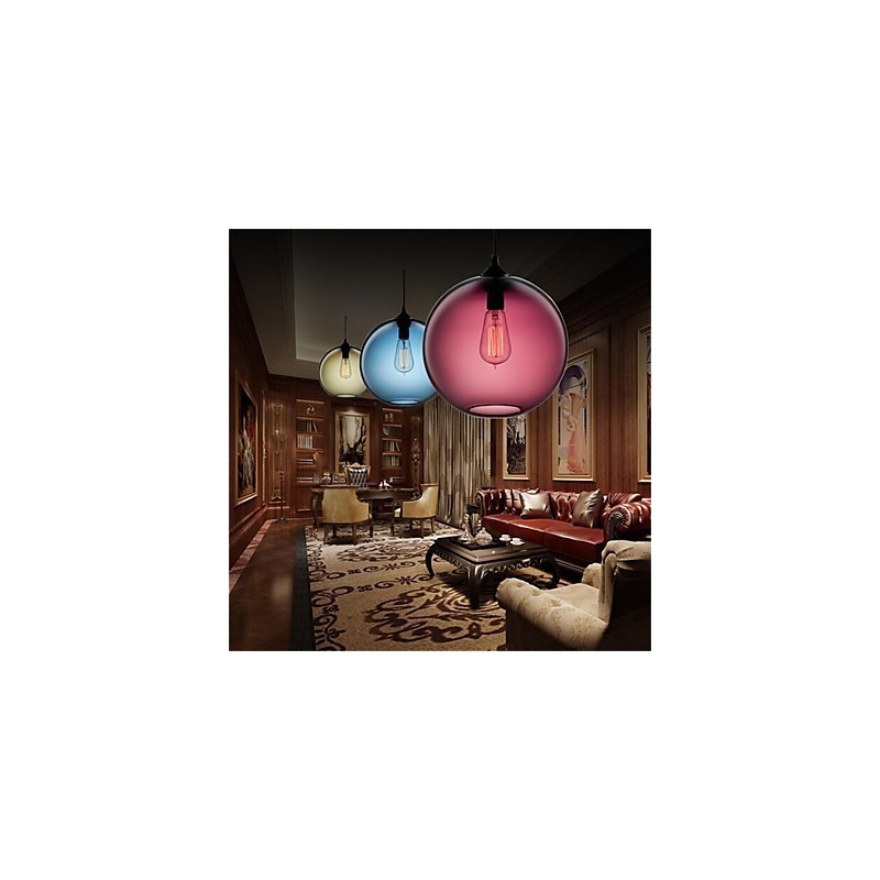 Retro Creative Single Head Glass Pendant Lamp Cafe In The Goldfish Bowl