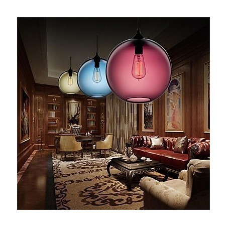 Retro Creative Single Head Glass Pendant Lamp Cafe In The Goldfish Bowl Retro Creative Single Head Glass Pendant Lamp Cafe In The Goldfish Bowl